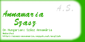 annamaria szasz business card