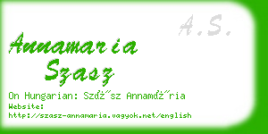 annamaria szasz business card